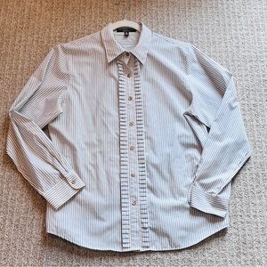 Pendleton Pintuck Stripe Button-Down | Quiet Luxury Officecore Classic